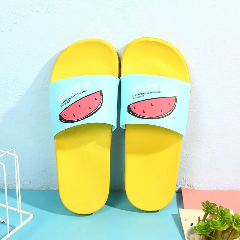 2018 New Women Slippers Fashion Summer lovely Ladies Casual Slip On Fruit jelly Beach Flip Flops Slides Woman Skid Indoor Shoes