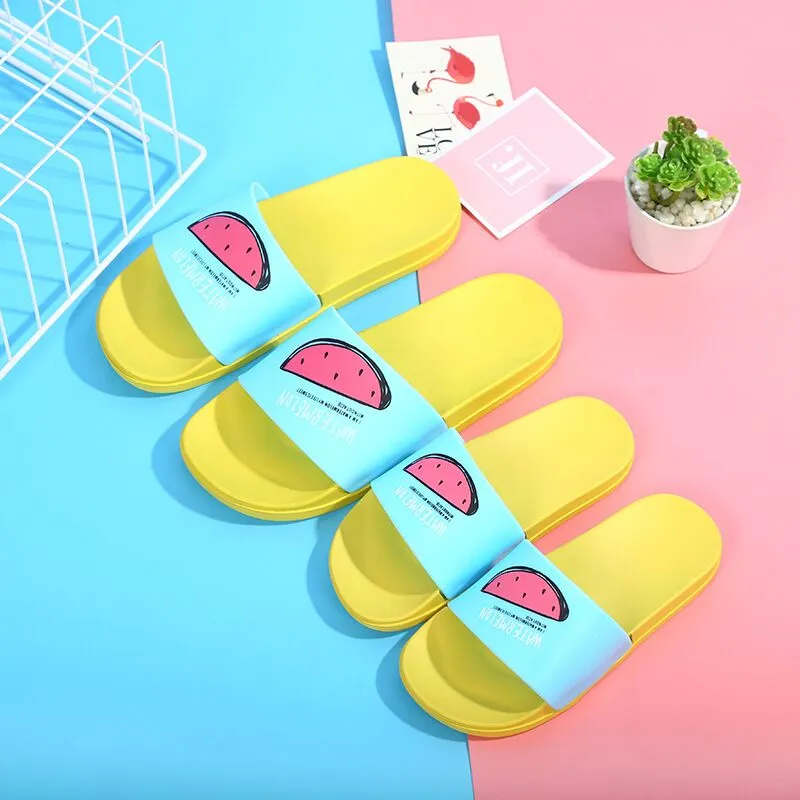 2018 New Women Slippers Fashion Summer lovely Ladies Casual Slip On Fruit jelly Beach Flip Flops Slides Woman Skid Indoor Shoes