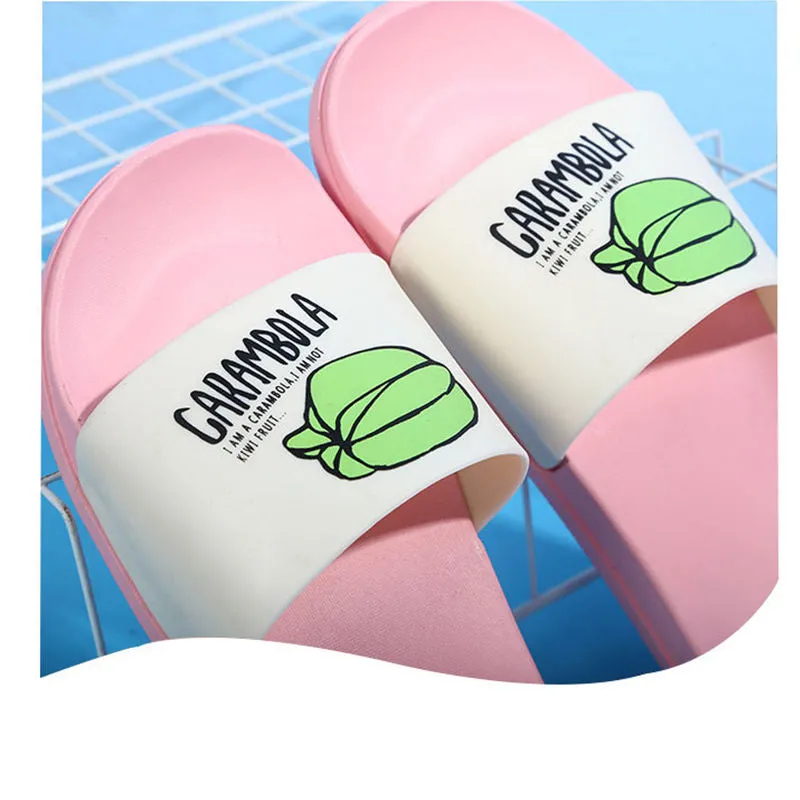 2018 New Women Slippers Fashion Summer lovely Ladies Casual Slip On Fruit jelly Beach Flip Flops Slides Woman Skid Indoor Shoes