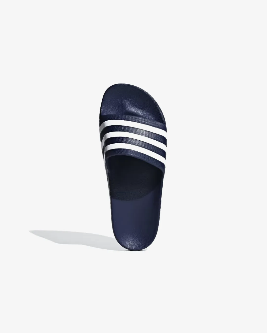 Adidas Adilette Aqua Slides In Dark Blue And Cloud White