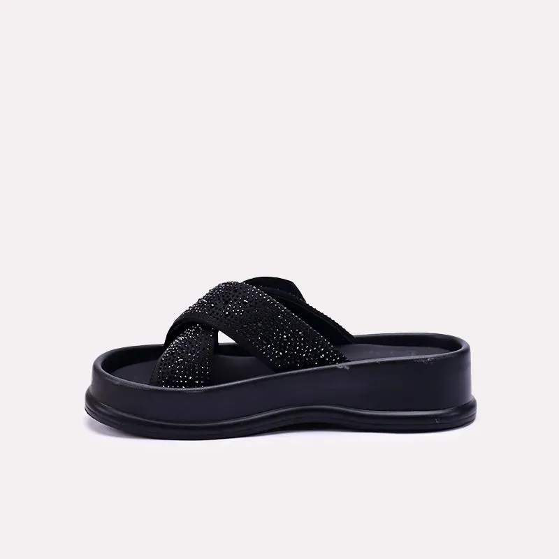 Angela Black Casual Slides 0412715