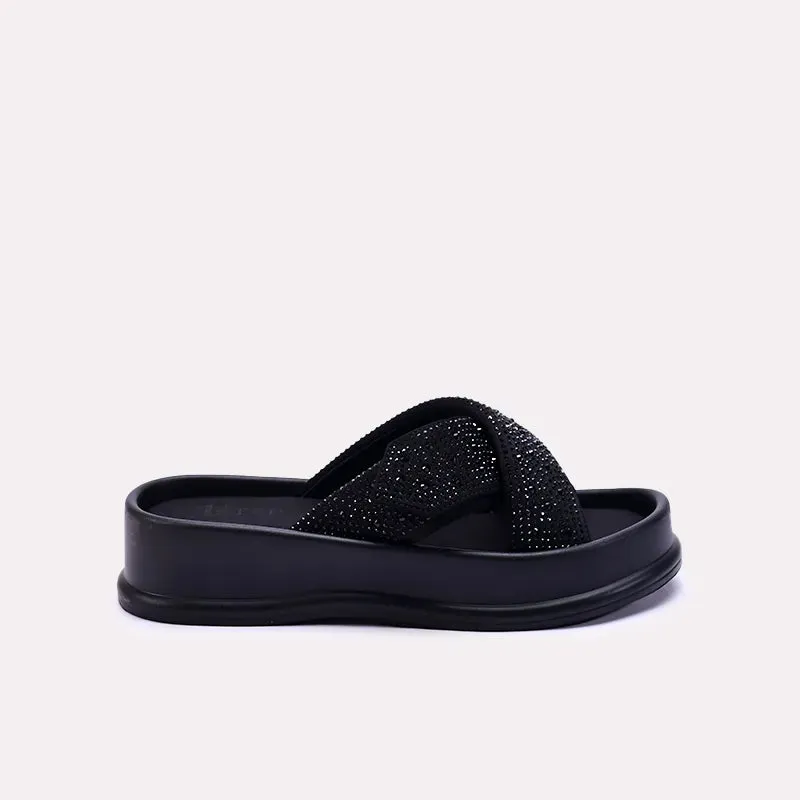 Angela Black Casual Slides 0412715