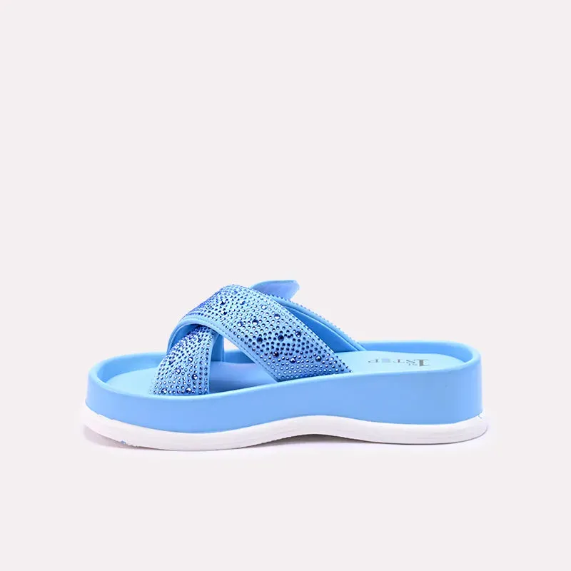 Angela Blue Casual Slides 0412715