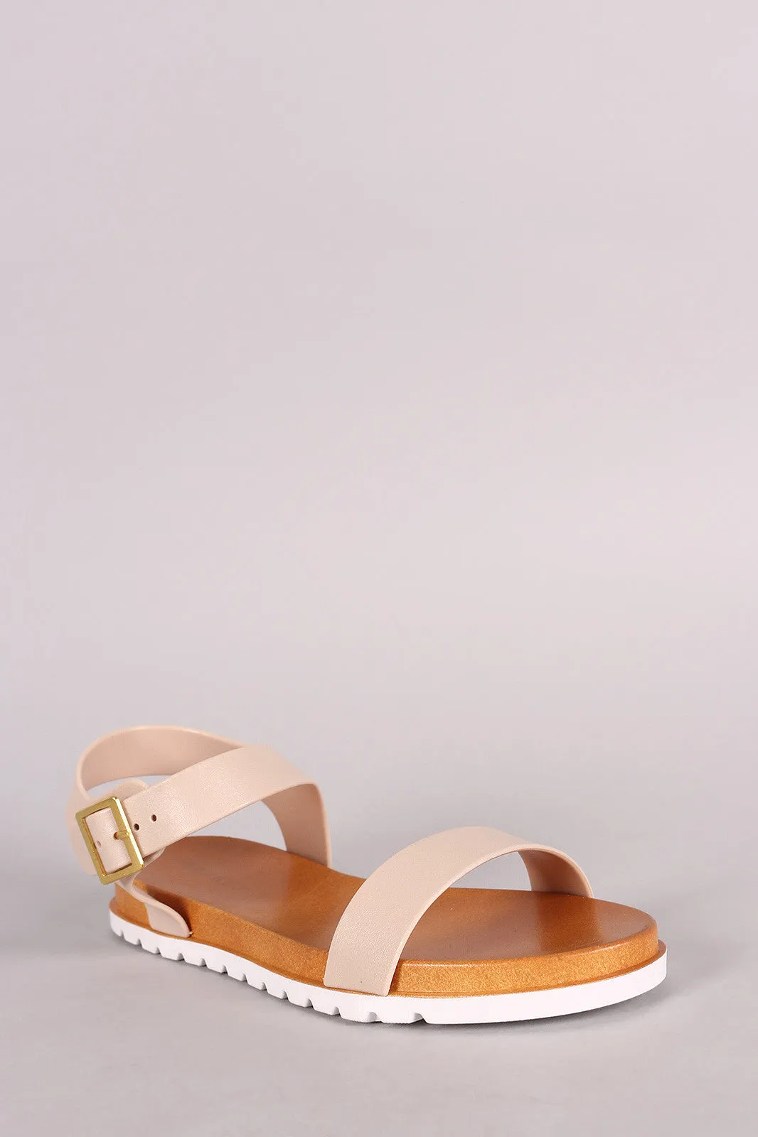 Bamboo Jelly Ankle Strap Footbed Sandal