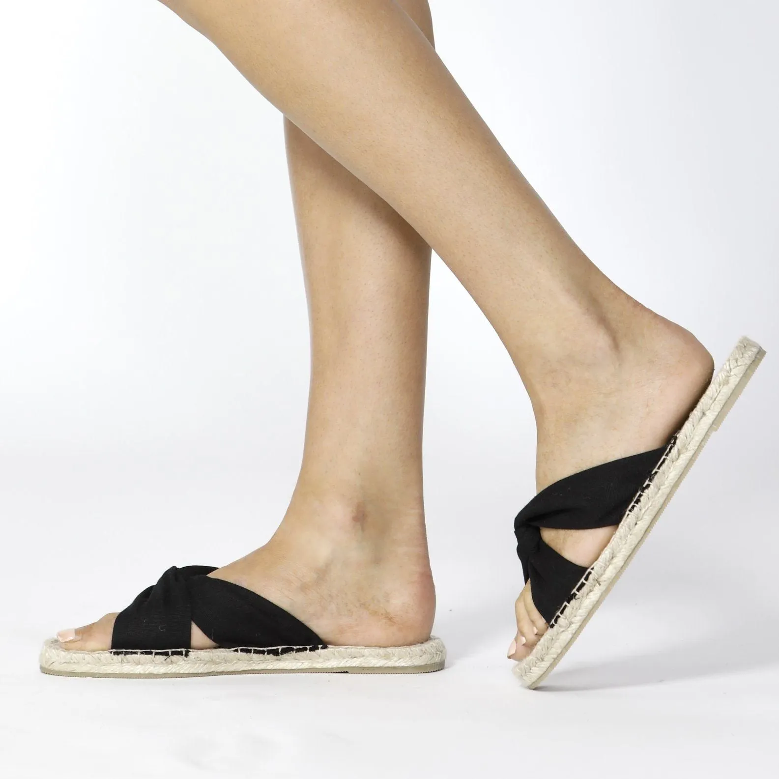 Betty Basics Coastal Espadrille Slide in Black