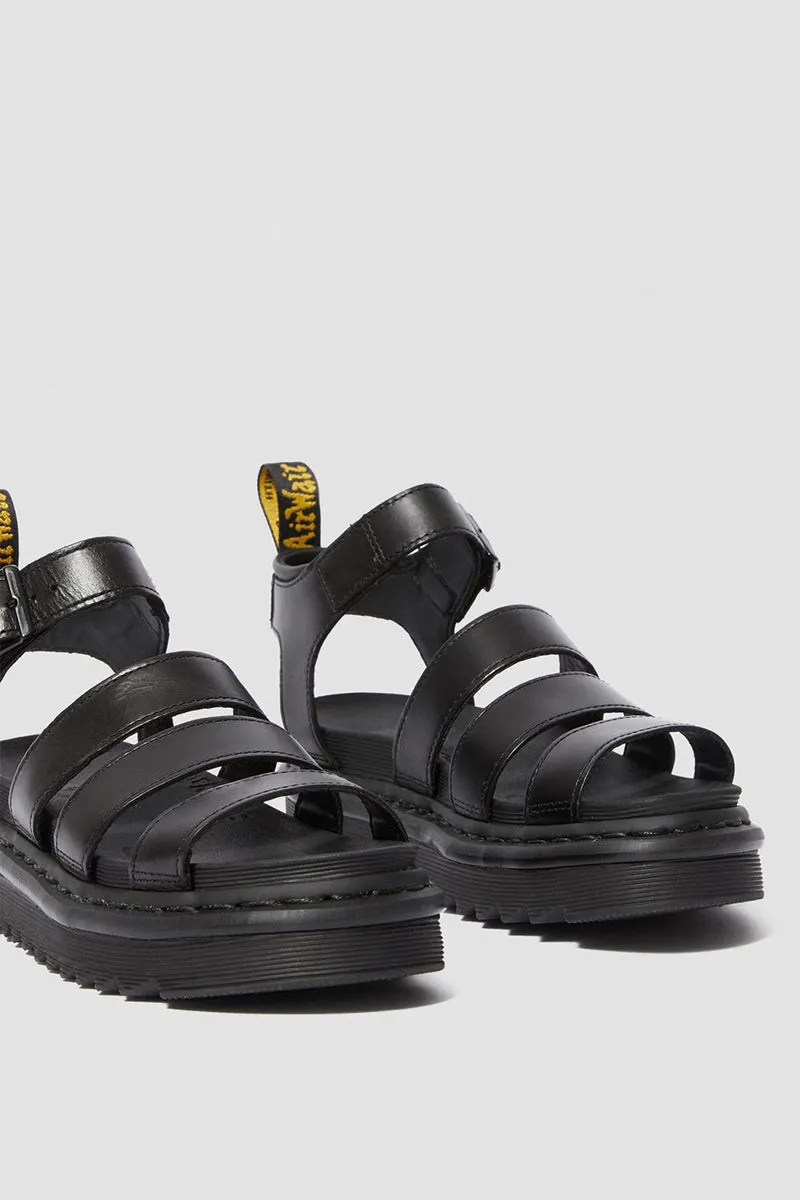 Blaire 3 Strap Sandal - Black Brando