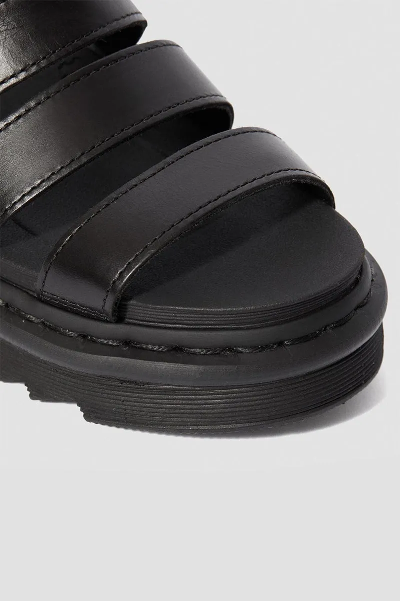 Blaire 3 Strap Sandal - Black Brando