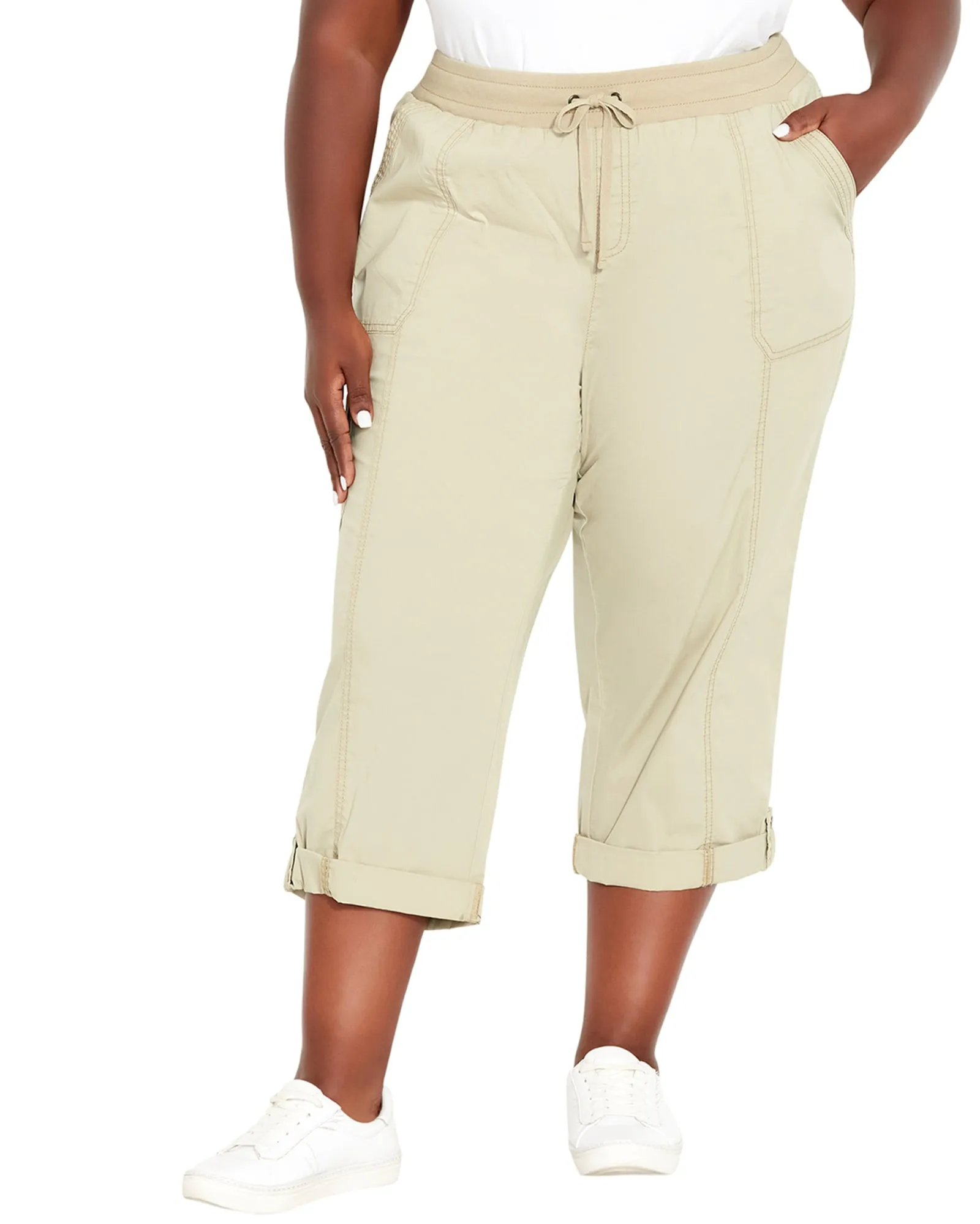 Brenda Roll Up Capri | Sand