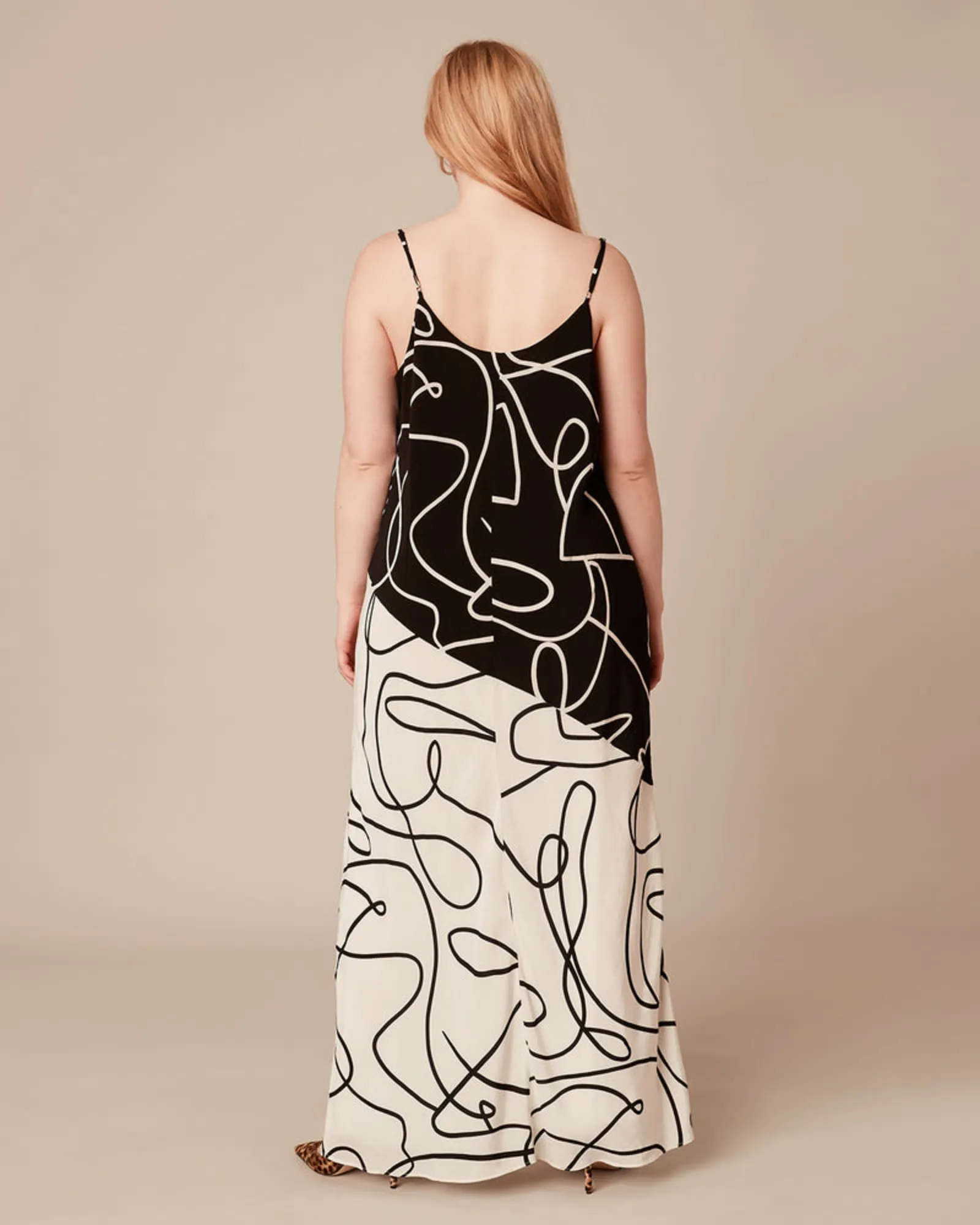 Carey Maxi Dress | White / Black