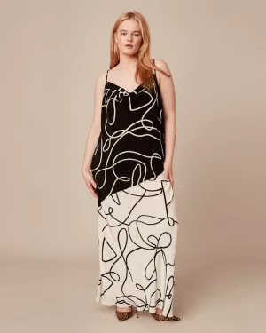 Carey Maxi Dress | White / Black