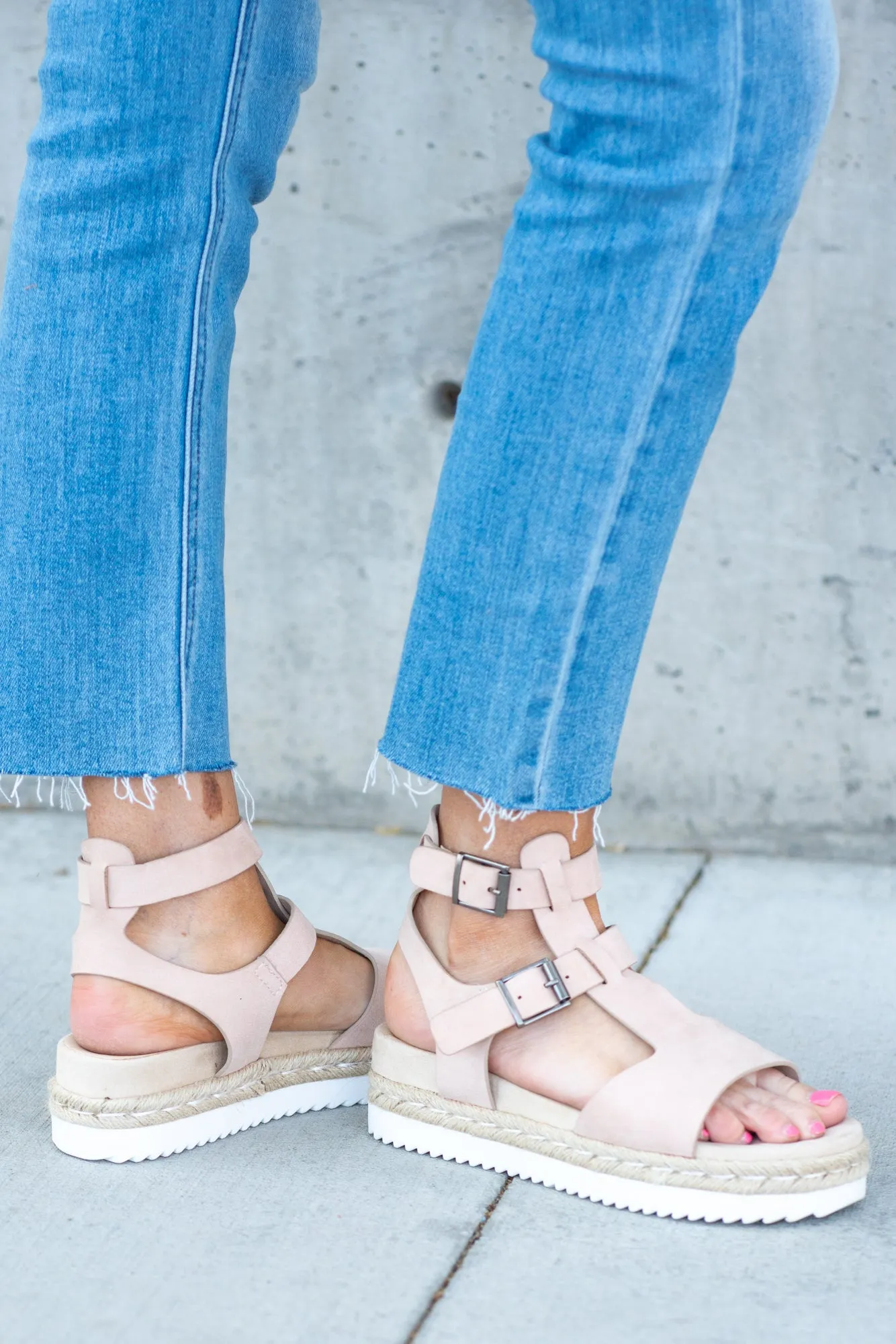 Cassius Platform Sandals Nude