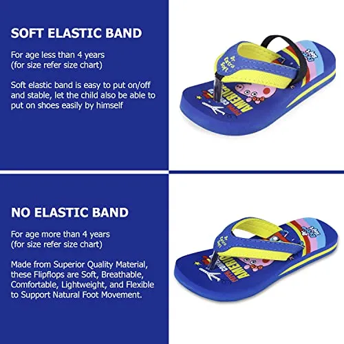 DOCTOR EXTRA SOFT Unisex-Child Kids Flip-Flop Soft Comfortable Indoor & Outdoor Slippers Stylish Non-Slip Slide Home Casual Cool Cartoon Cute House Chappals For Boys & Girls Peppa-Royal Blue-SM-13 UK