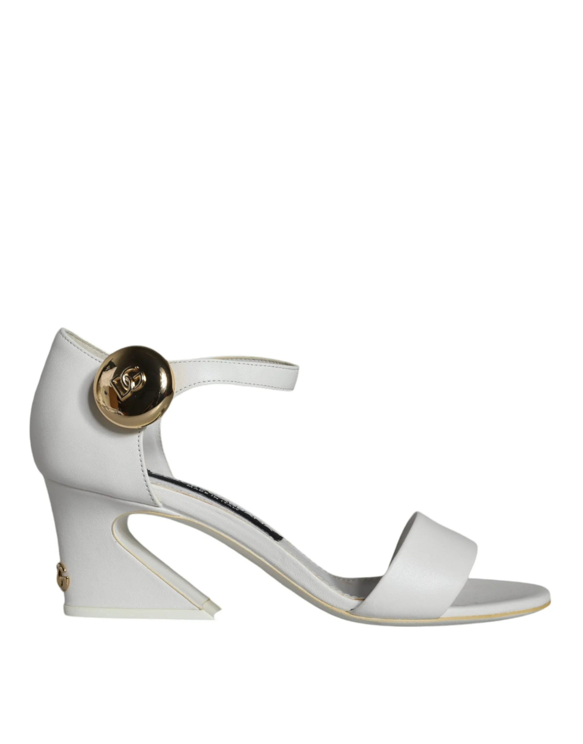 Dolce & Gabbana Keira Sandals In White Leather