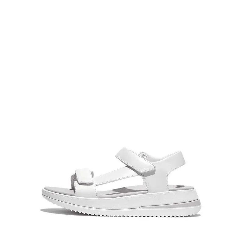 Fitflop Surff Women's Adjustable Leather Back-Strap Sandals - Urban White