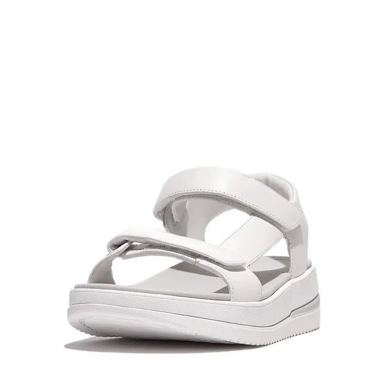 Fitflop Surff Women's Adjustable Leather Back-Strap Sandals - Urban White