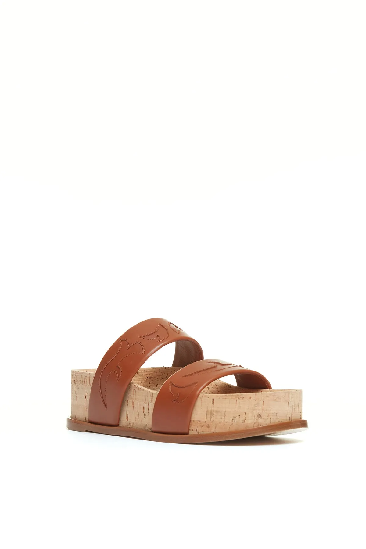 Flame Striker Sandal in Cognac Leather