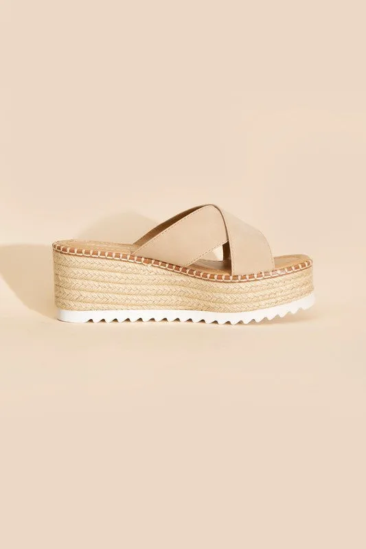 HEIGHT Raffia Platform Slides