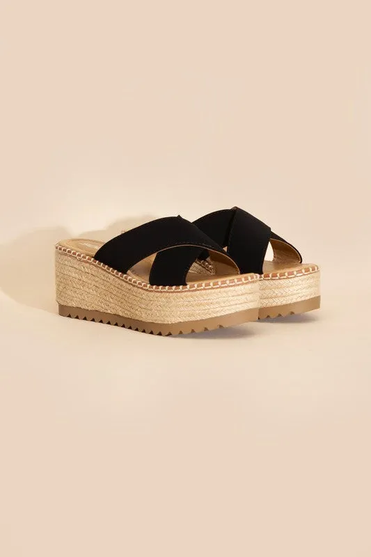 HEIGHT Raffia Platform Slides