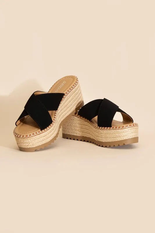 HEIGHT Raffia Platform Slides