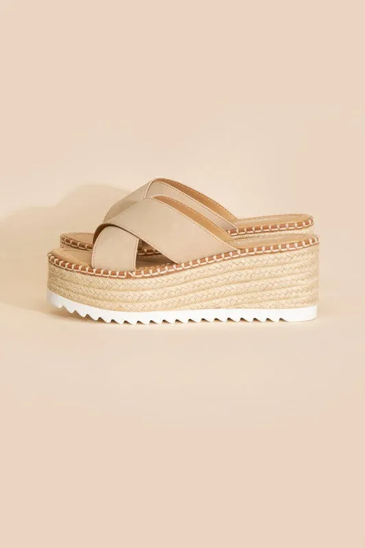 HEIGHT Raffia Platform Slides