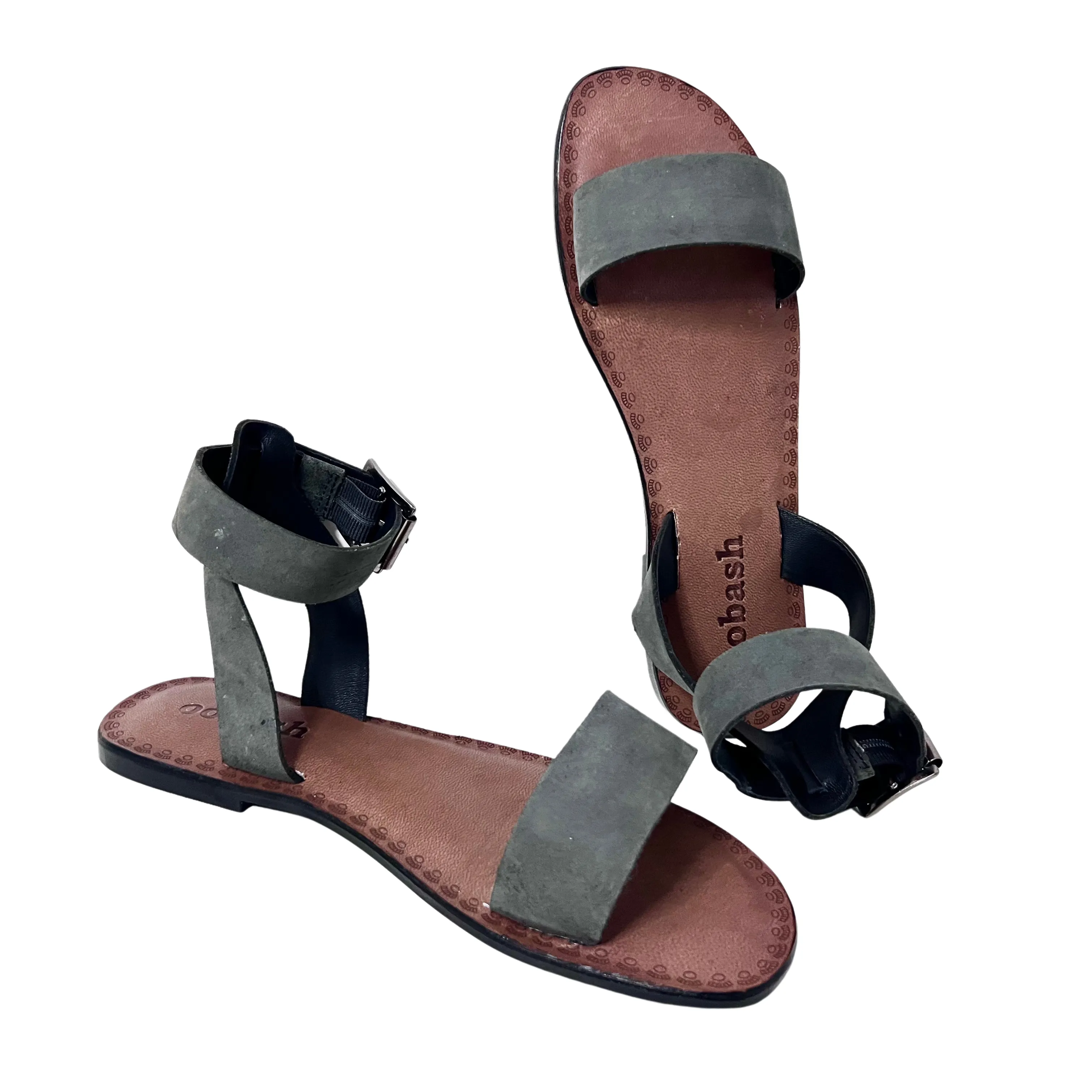 Ilisha Black front strap buckle sandal