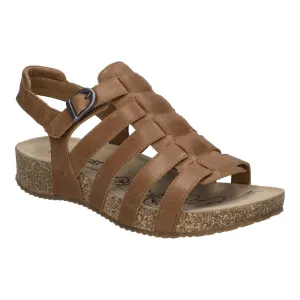 Josef Seibel Tonga 81 Sandal  in Black & Camel