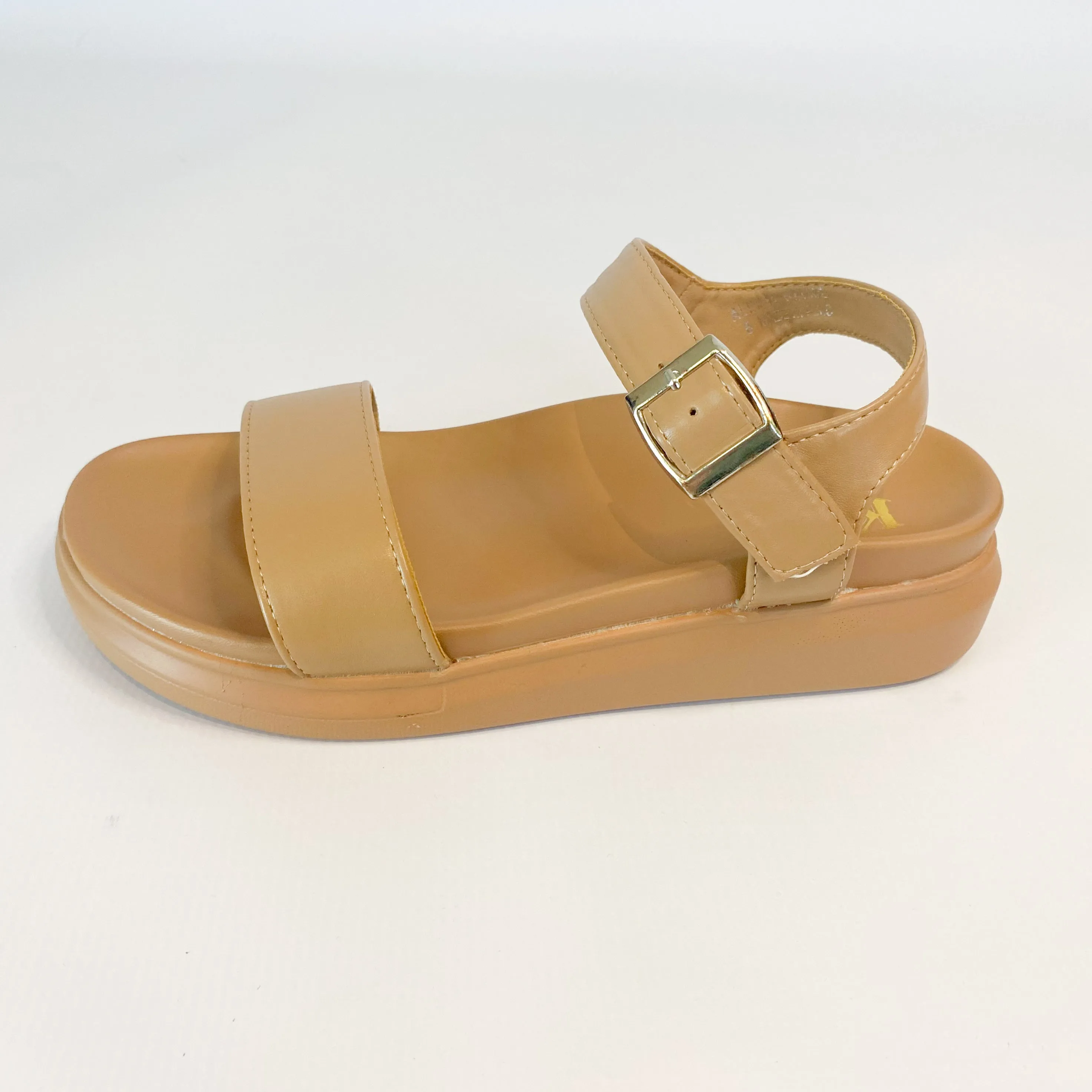 KG taupe ankle strap sandal