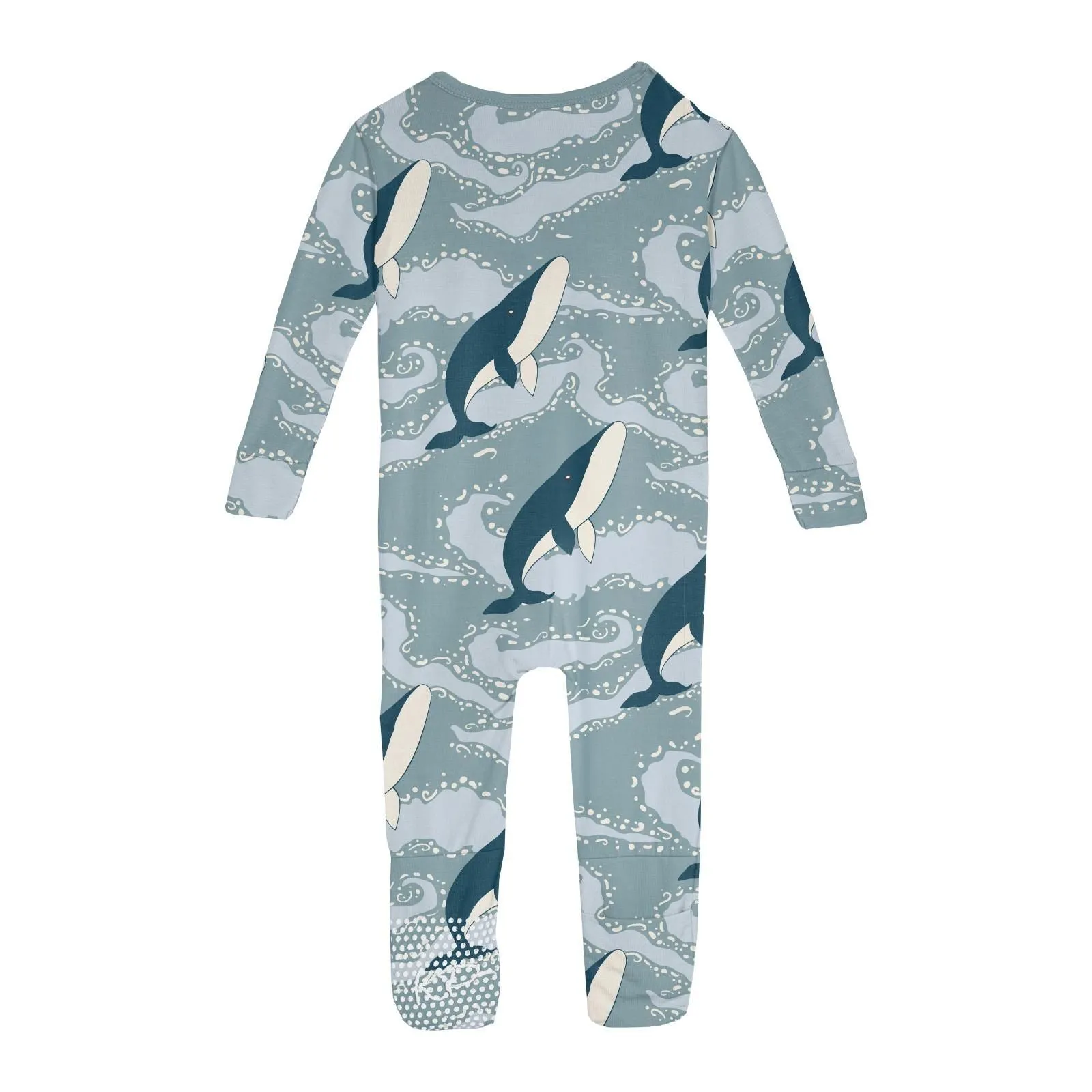 Kickee - Zipper Convertible Sleeper - Splashing Whales