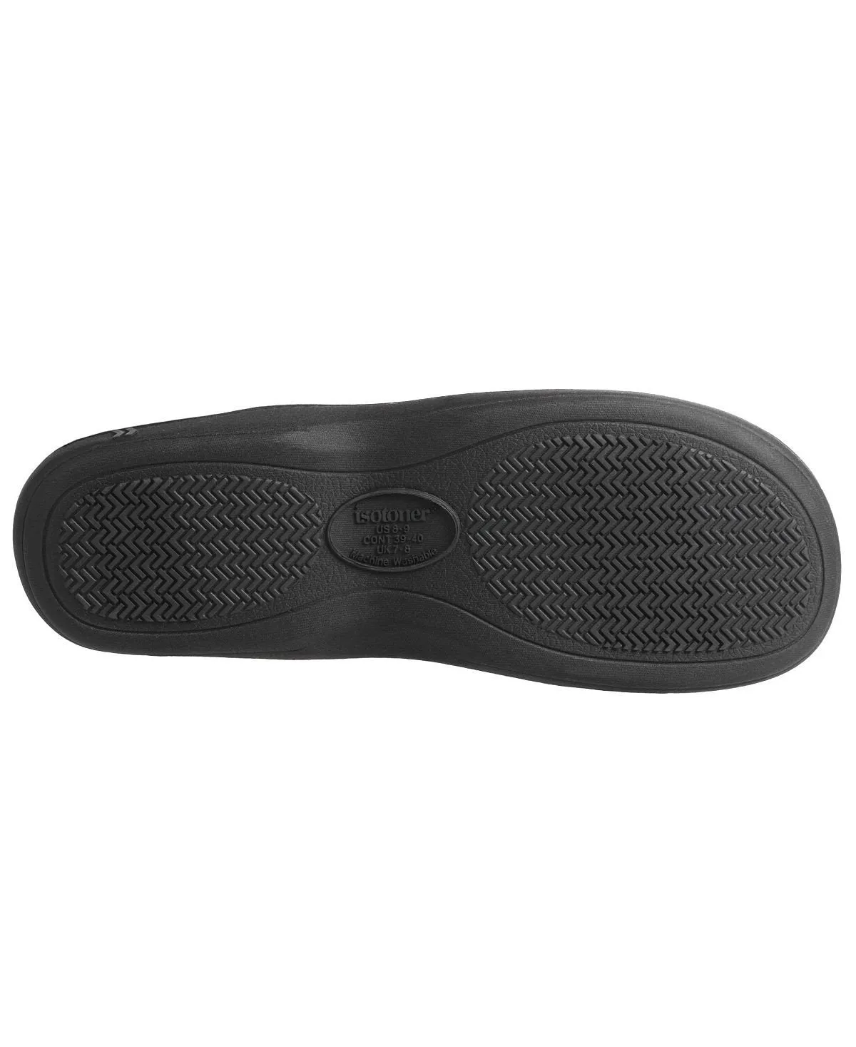 Men's Isotoner Signature Microterry Jared Hoodback Slippers with Memory Foam Totes, Black