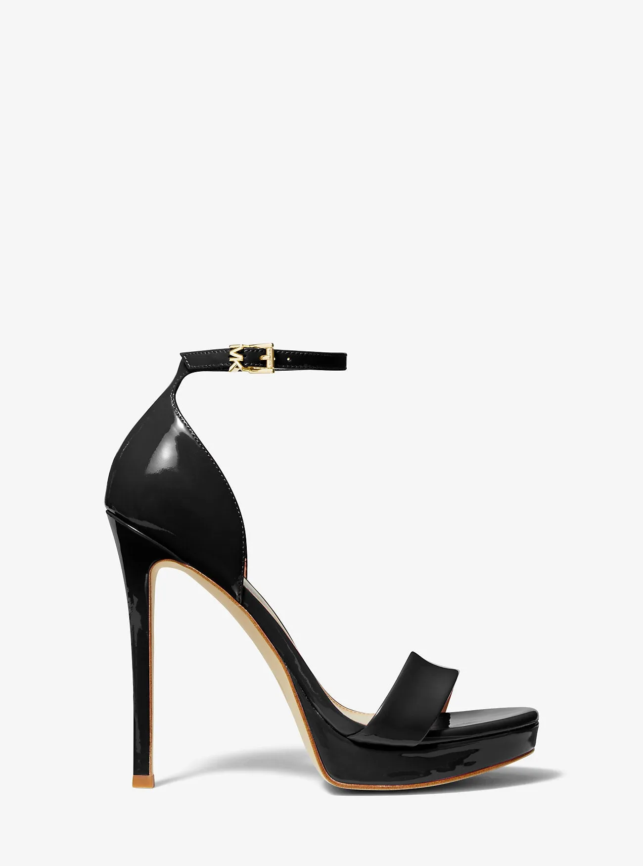 Michael Kors Jordyn Patent Leather Platform Sandals, Black