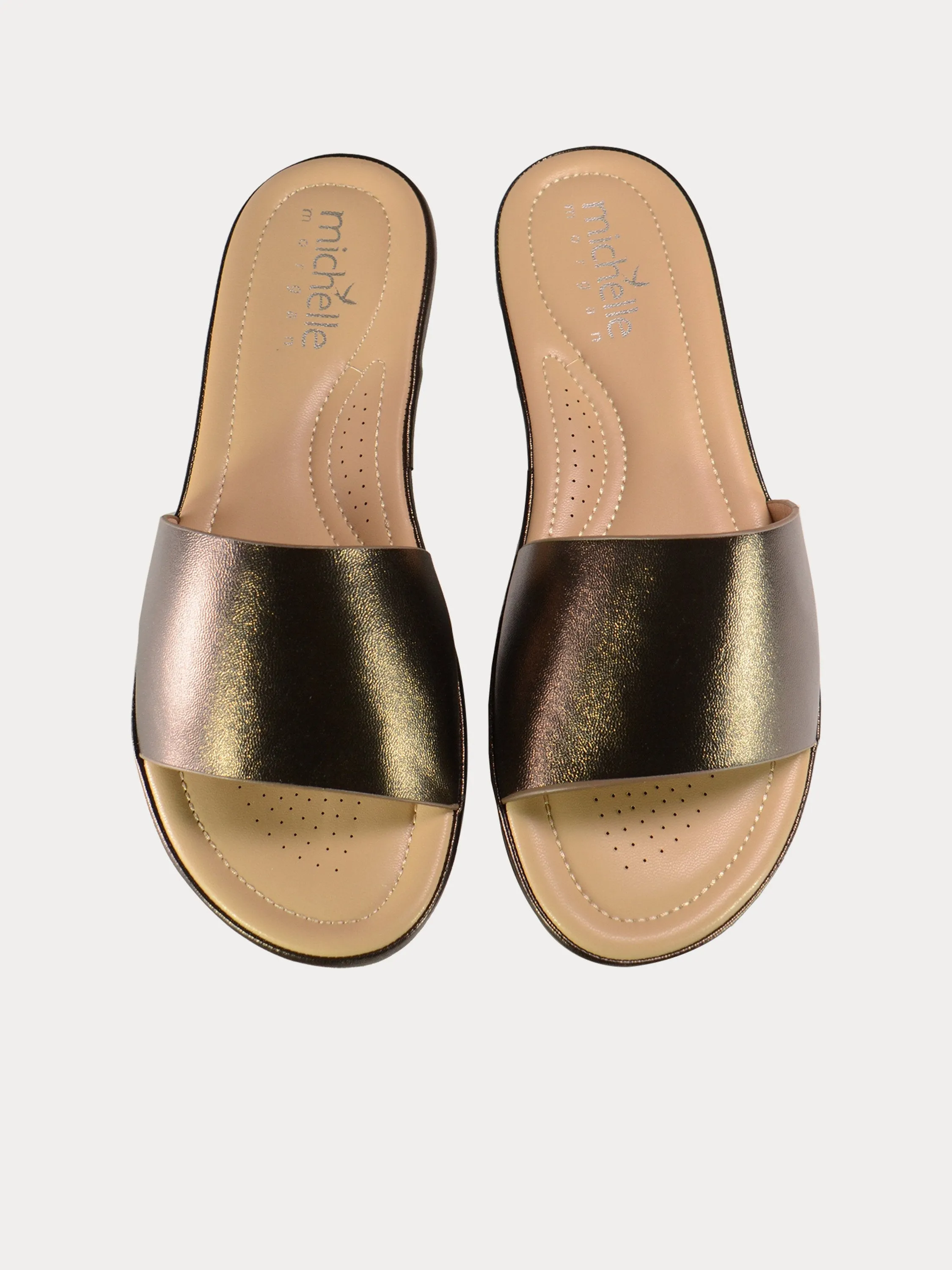 Michelle Morgan 91467 Slip On Flat Sandals