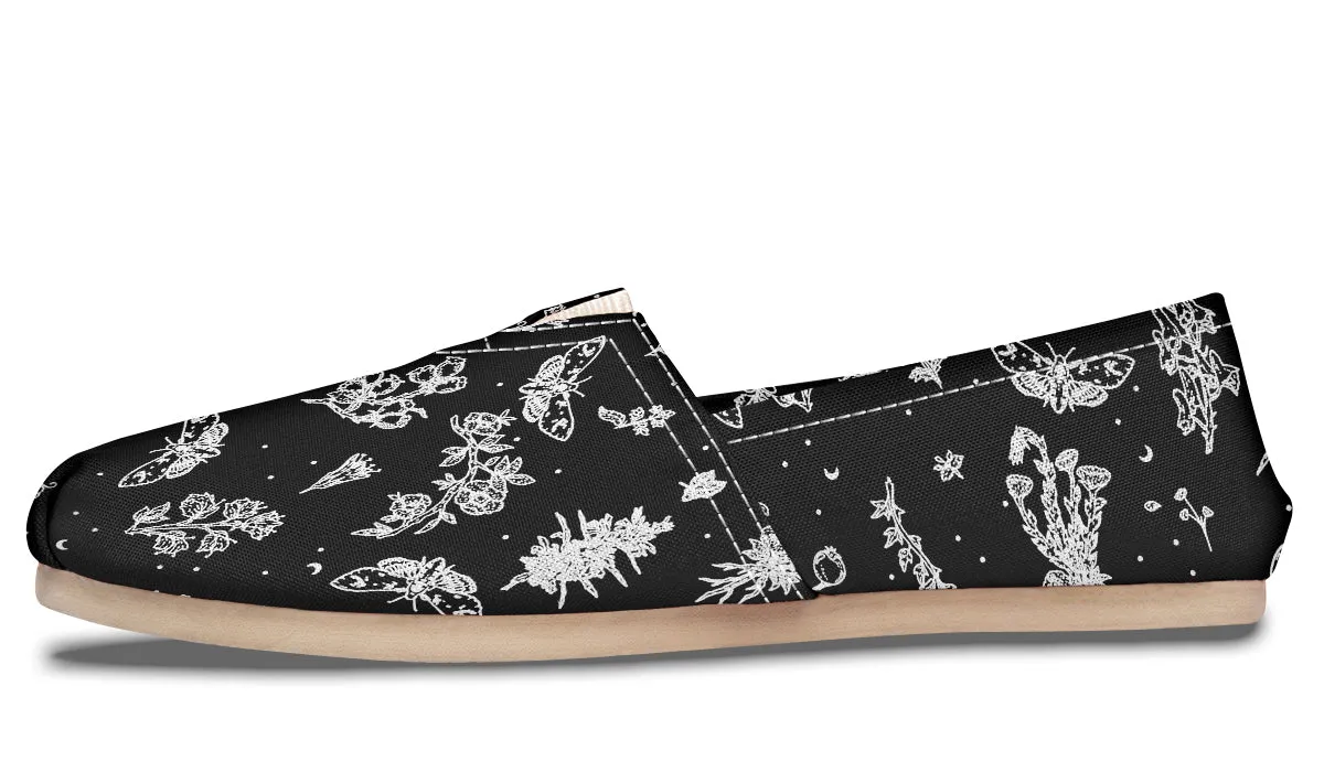 Nightshade Espadrilles - Lightweight Canvas Slip-Ons with Elastic V for Easy Comfort