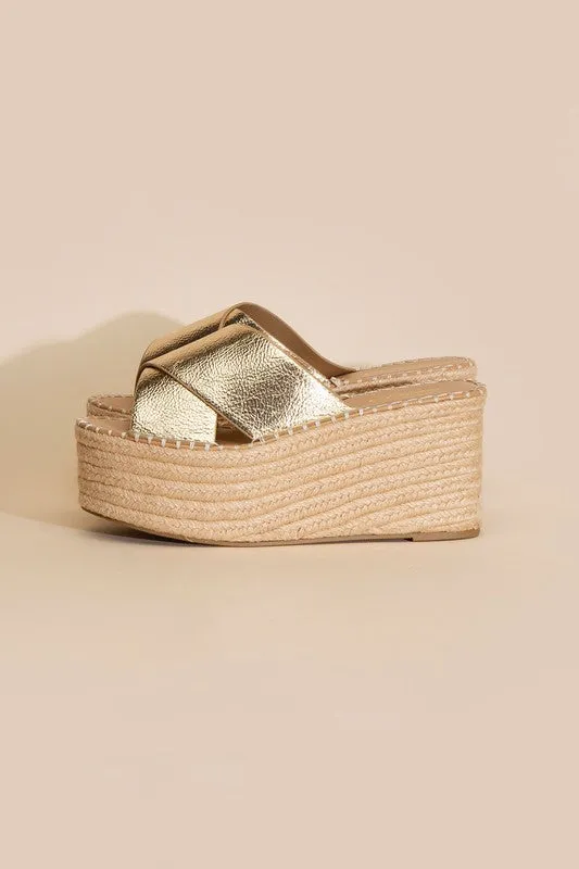 Raffia Platform Slides