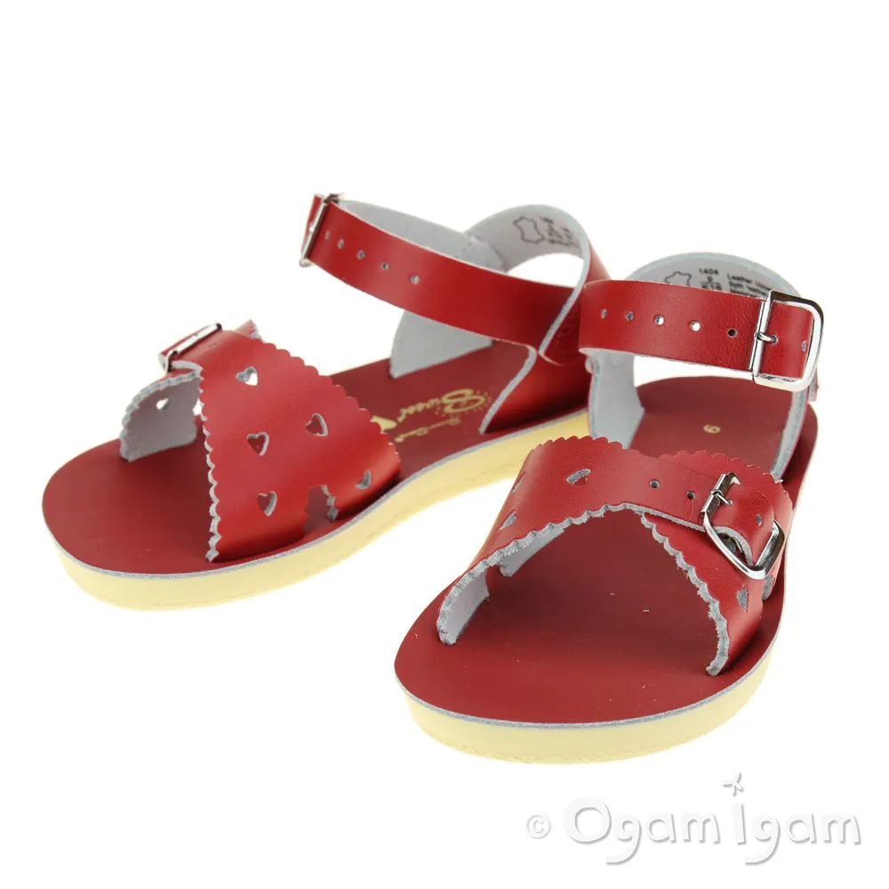 Salt-Water Sweetheart Girls Red Waterfriendly Sandal