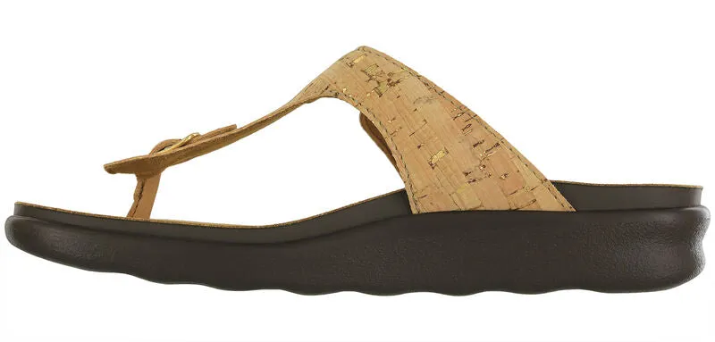 SAS Women's Sanibel T-Strap Slide Sandal GOLDEN CORK