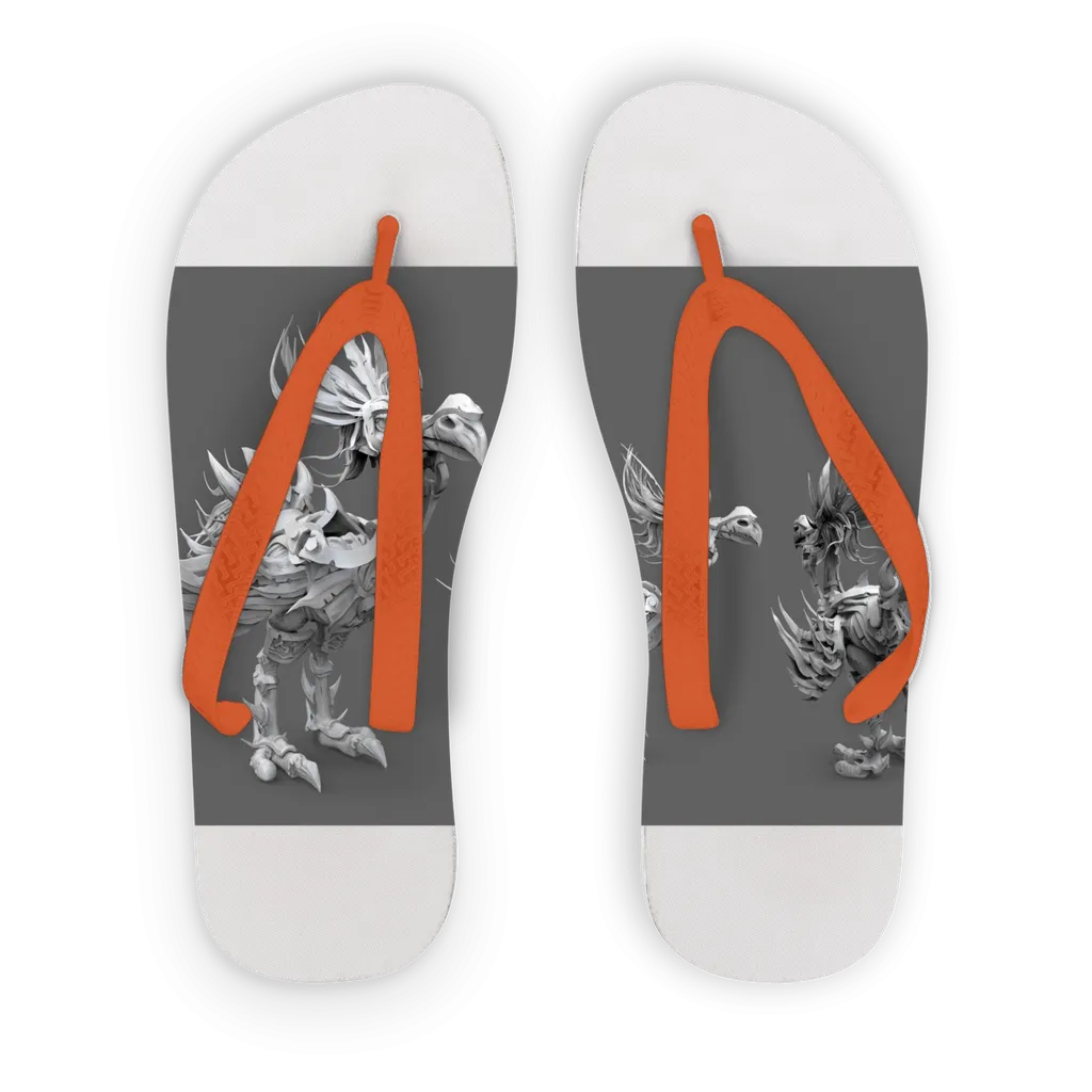 Squawkers the Ostrich Mount Adult Flip Flops