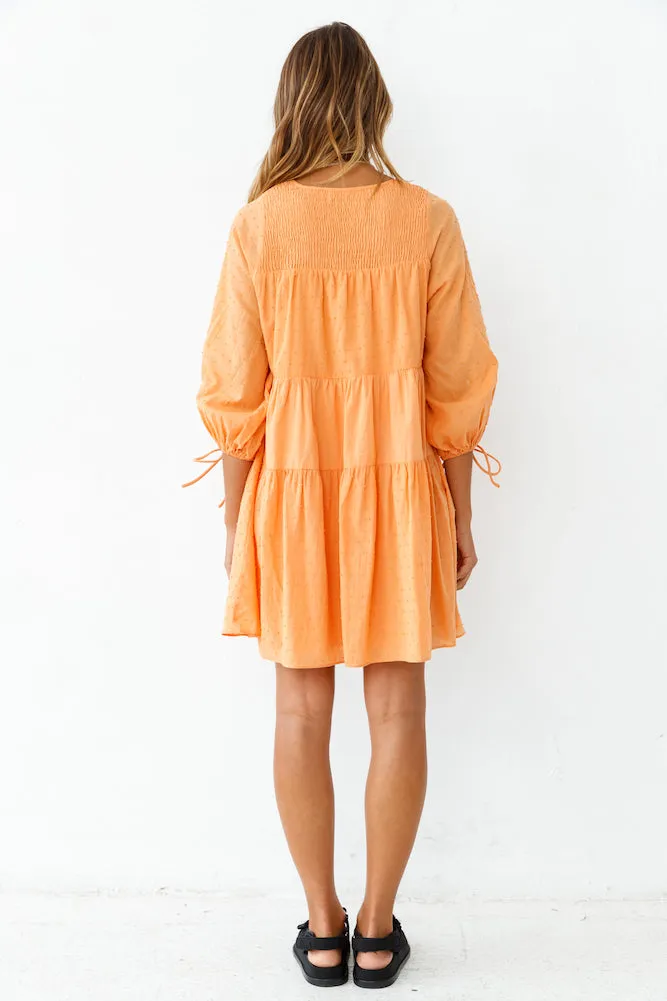 Sunsets By The Shore Dress Orange