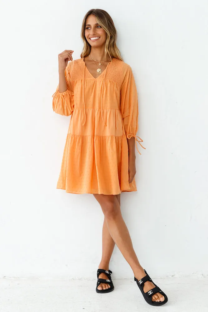 Sunsets By The Shore Dress Orange