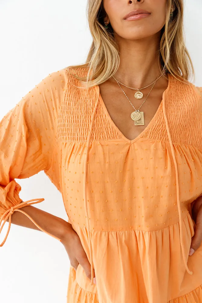 Sunsets By The Shore Dress Orange