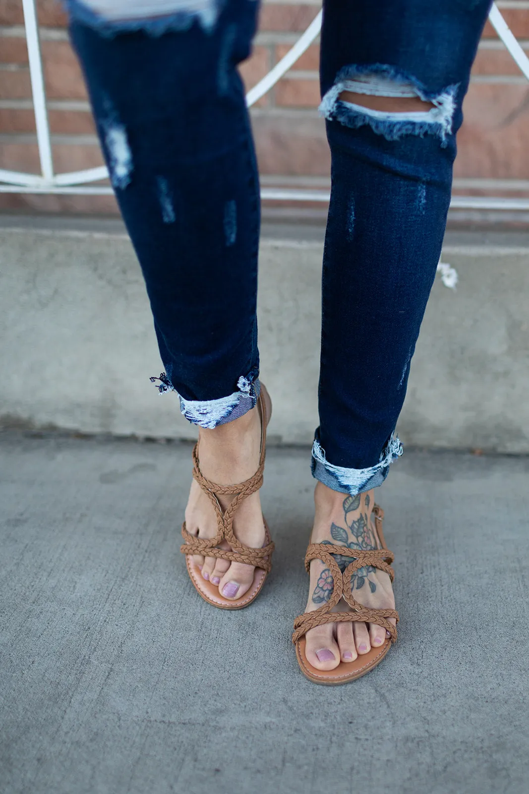 Tan Braided Elm Sandals (5.5-10)