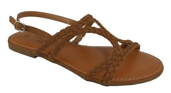 Tan Braided Elm Sandals (5.5-10)