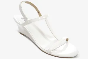 The T-Strap Perfect Wedge Sandal in White