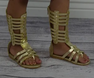 The Tessa Gladiator Sandals - Gold